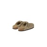 Scarpa Birkenstock Boston con Pelliccia Taupe